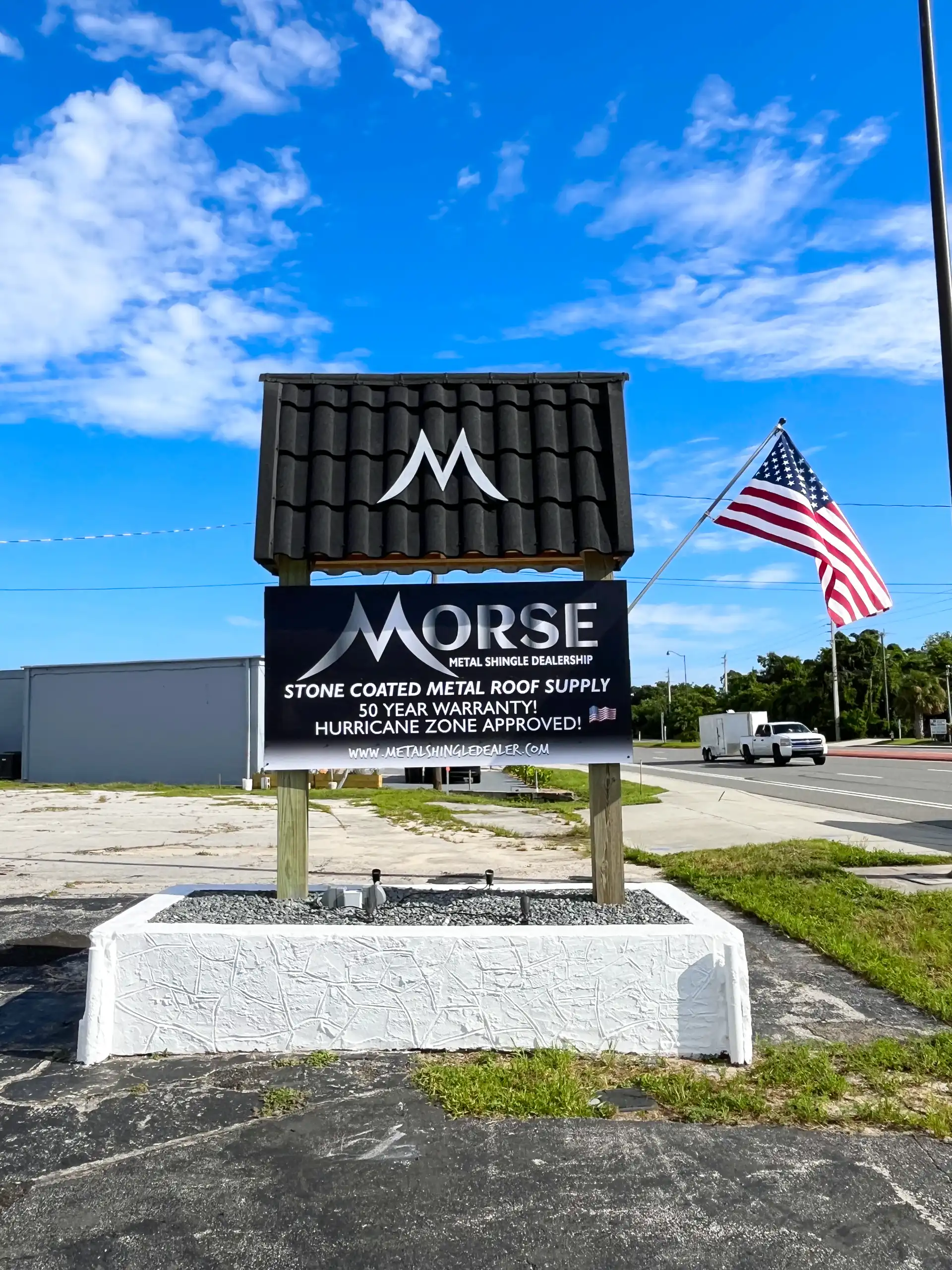Morse Metal Shingle Dealership Sign